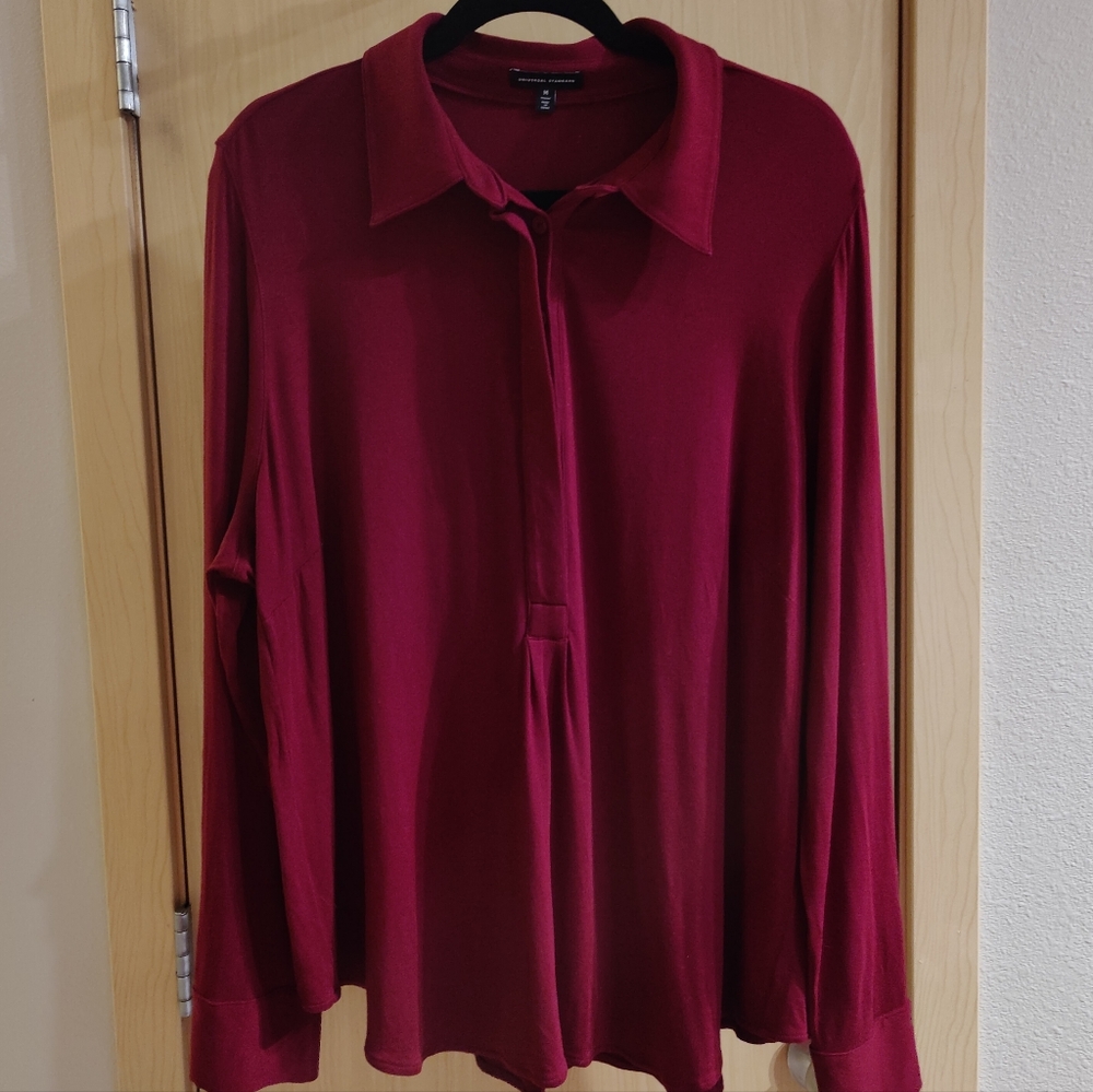 Universal Standard Liquid Jersey Knit Elbe Shirt Size 18/20